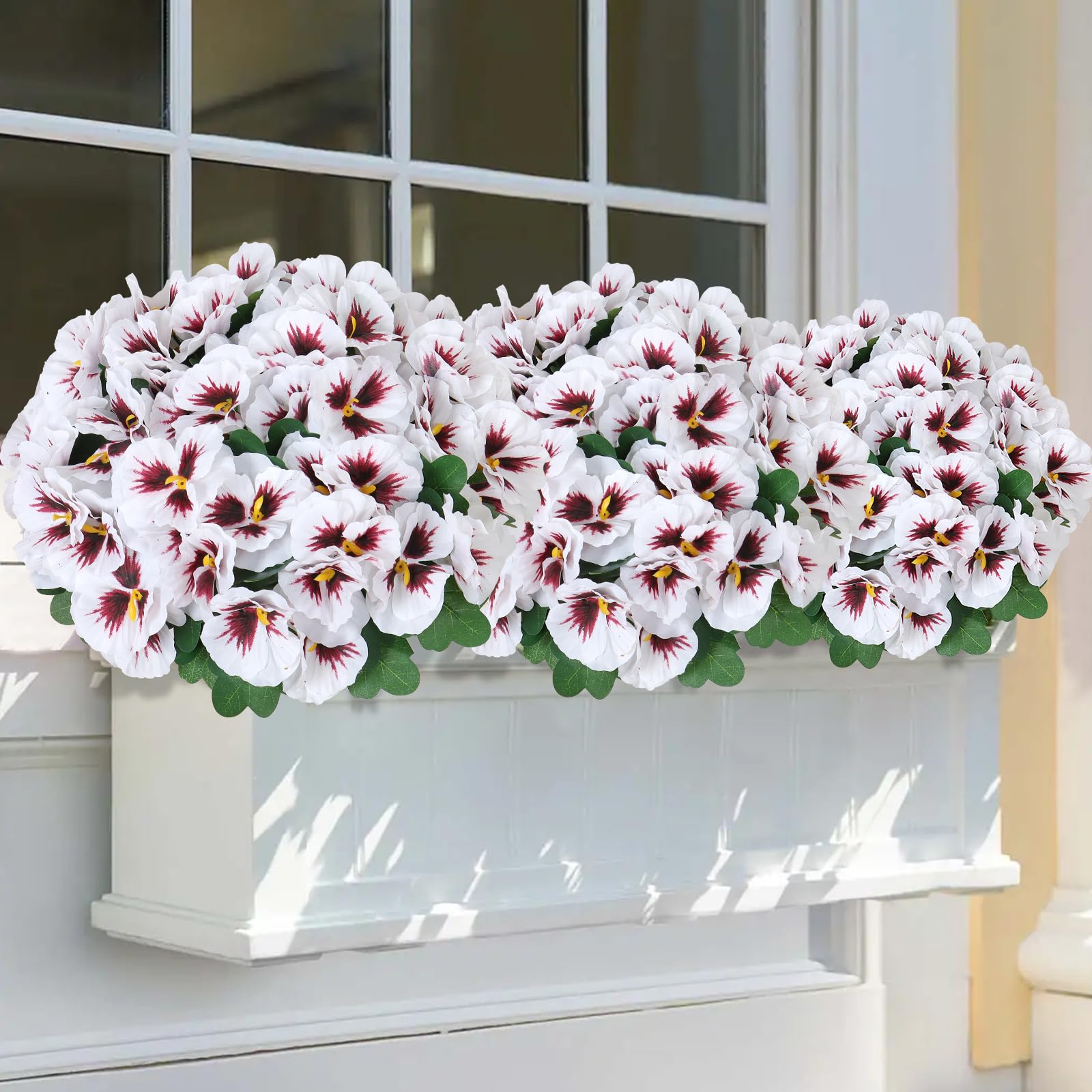 Amazon.com: SOMYTING Artificial Pansies Flowers Outdoor 10 Bundles