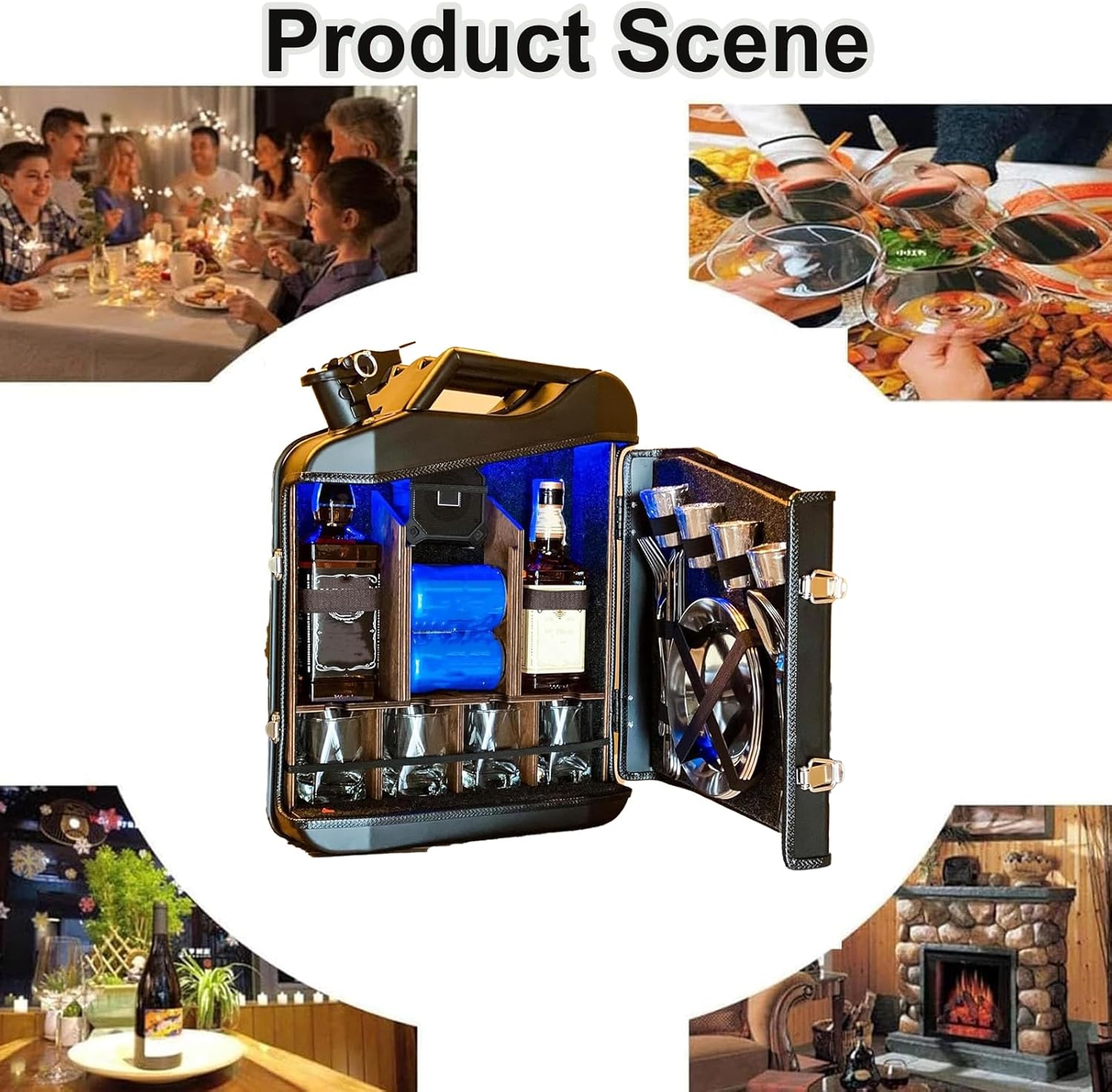 Mini Bar Cabinet Jar Set, Jerry Can Creative Wine Cabinet,Small Mobile Gift, Personalized Small Bar, Mini Can Storage BoxOriginal Gift Idea, for Man, Dad, Husband, Boyfriend, Gift