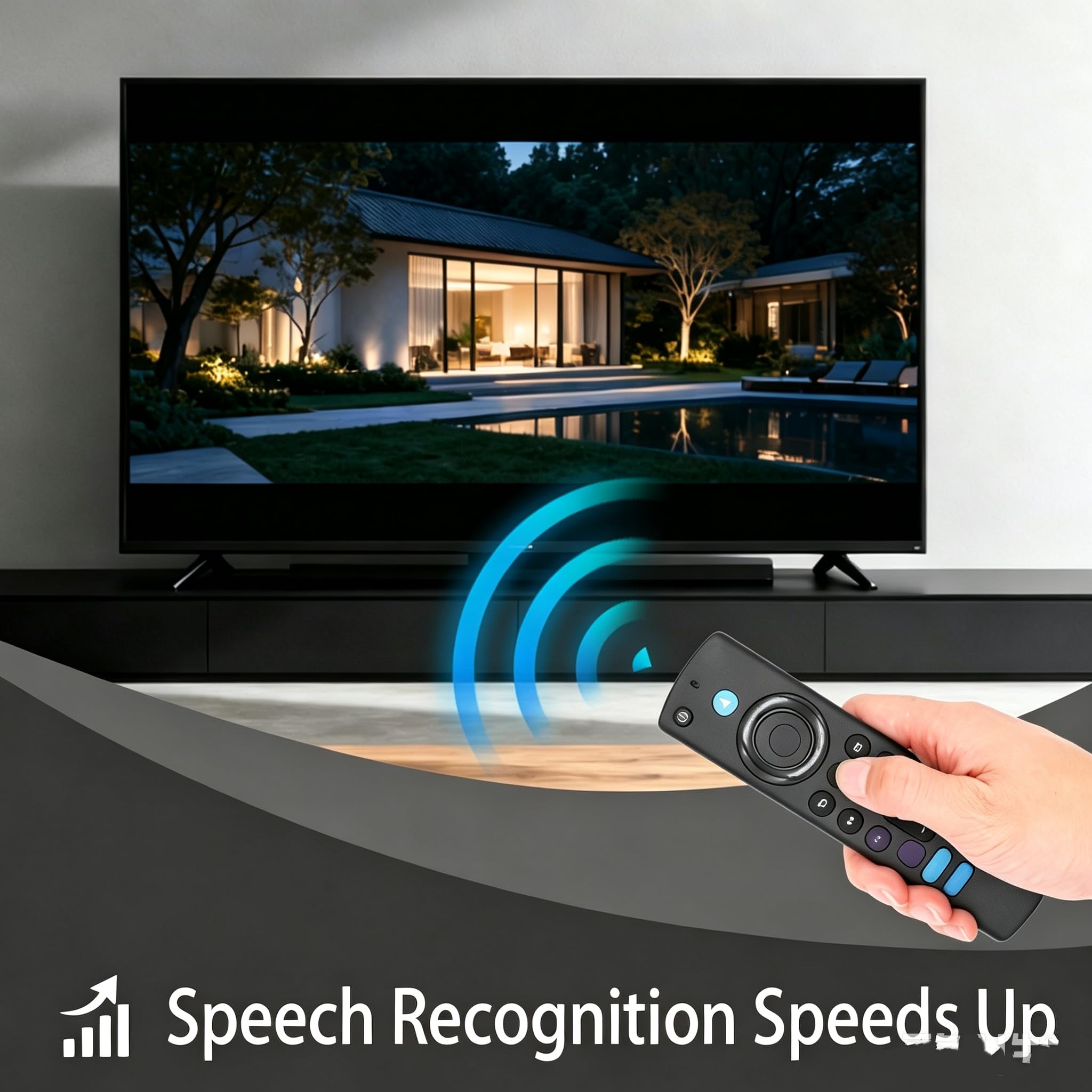 Zastępczy pilot głosowy do Smart TV Stick (2./3. Gen, 4K, 4K Max, Lite, HD) i Smart TV Cube (2/3. generacji) z Bluetooth i 4 programowalnymi przyciskami do szybkiego dostępu