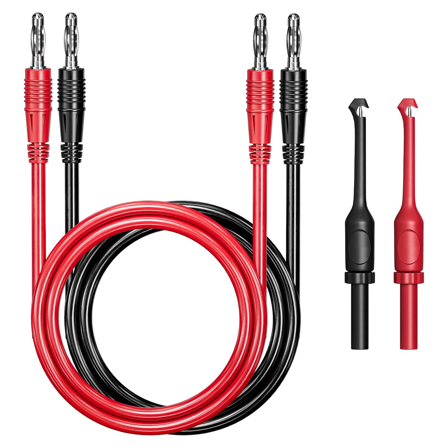 Goupchn 5PCS Wire Piercing Probes Insulation Puncture Probes, Five Colors | For 4mm Banana Plug Extension Test Leads, Automotive Diagnostic
