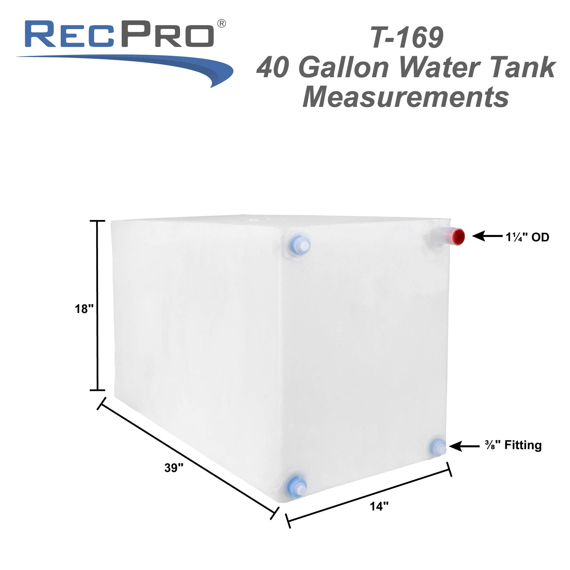 RecPro RV Water Tank Gray Water Tank RV Fresh Water Tank Camper