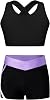 Kids Girls 2 Piece Dance Sport Outfits Gymnastics Crop Top with Booty Shorts Tracksuit Swimsuit Clothing