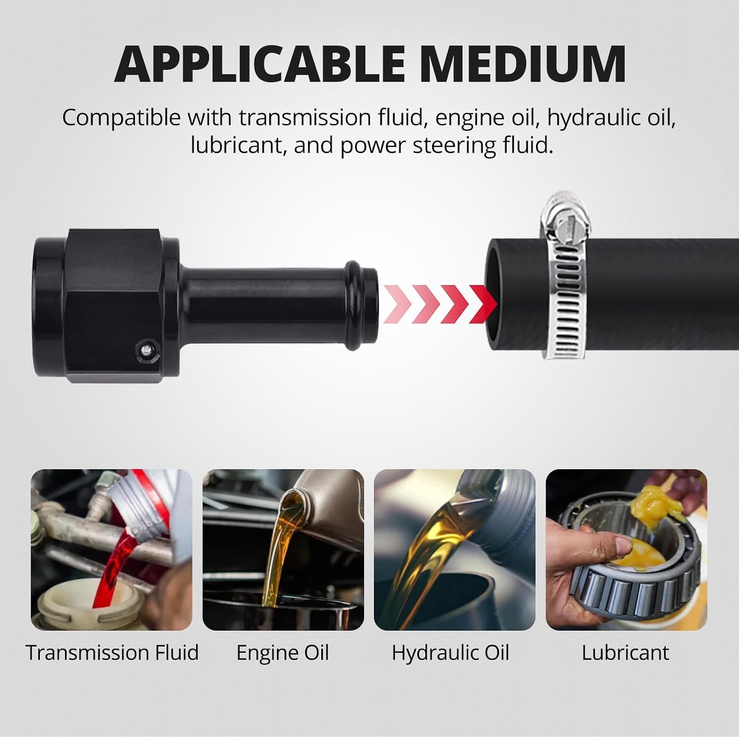 EVIL ENERGY 3/8" Transmission Cooler Hose 10FT, SAE J1532 250 PSI Power Steering Hose for Transmission, Engine & Hydraulic Oil Cooling Systems