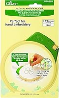 Clover 4-3/4 Inch Embroidery Hoop for Punchneedle, Hand Stitching & Traditional Embroidery - Firm Grip, No Tangle