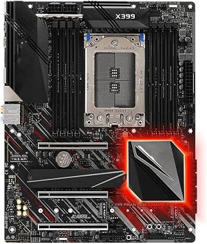 Intel Motherboard X399 Motherboard Fit for ASROCK X399 Phantom Gaming 6 TR4 x399 threadripper DDR4 3400+128GB Support TR 1920X 1900X 2950X 1950X ATX