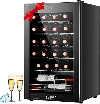 BODEGA 24 Bottle Wine Cooler, Freestanding Wine Fridge for Kitchen, Bedroom & Bar