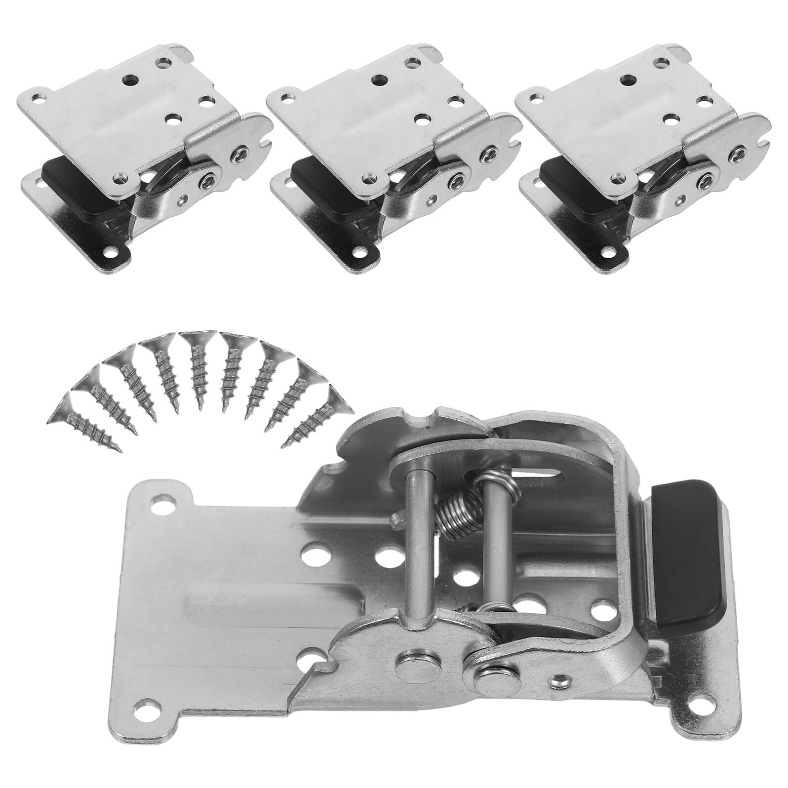 Charnières pliantes en acier inoxydable COLLBATH lot de 4 argenté pour gain de place