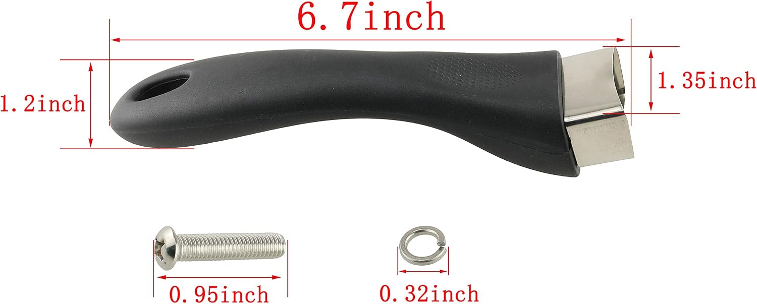 HJ Garden 1pc Bakelite Pot Handle Scald-Proof Long Handle Grip Replacement