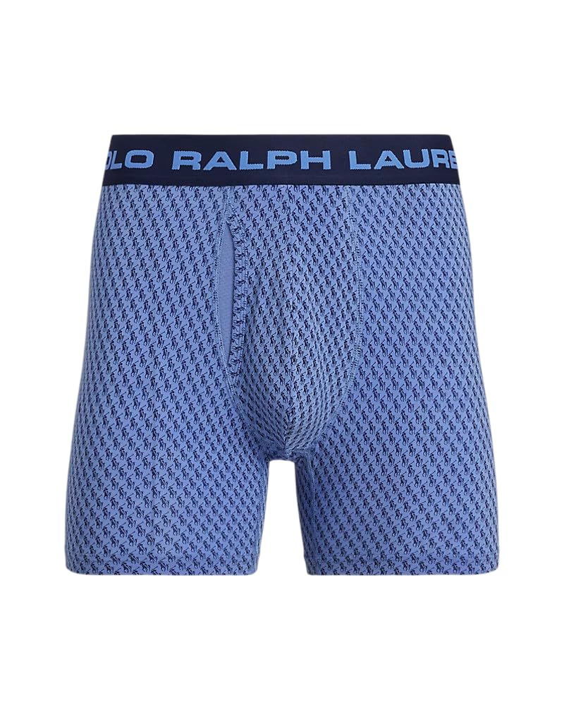 POLO RALPH LAUREN Underwear Mens Perfect Pouch Modal Boxer Brief All Over Polo Pony Small Navy