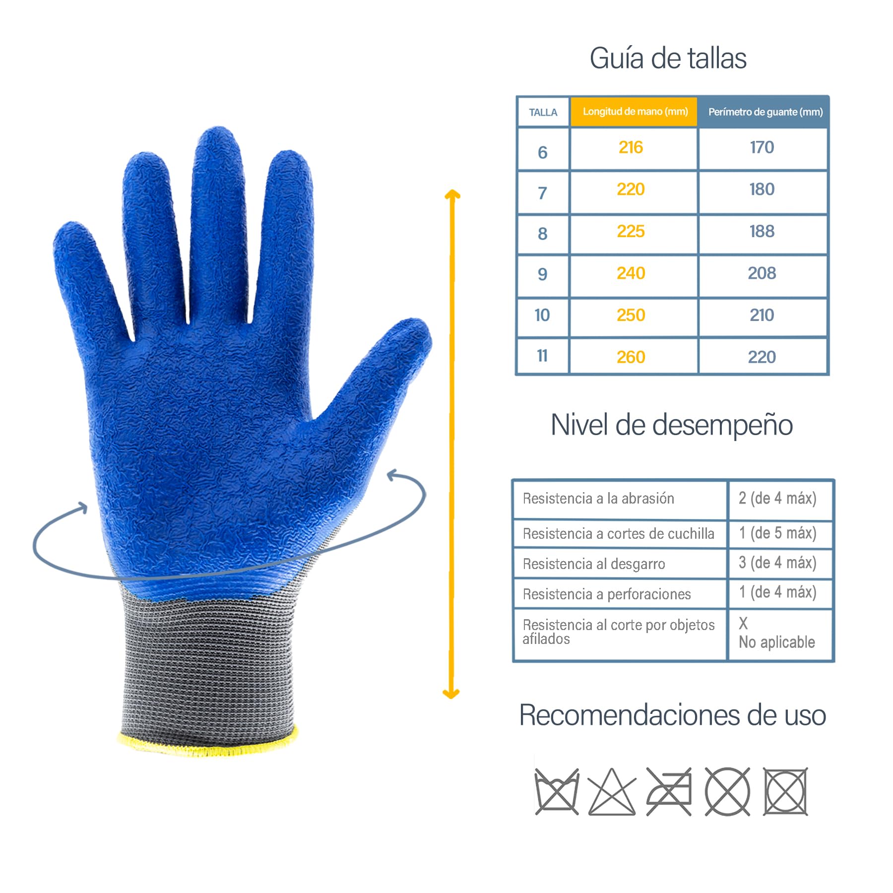 12, 6, 3 o 1 Paio, Guanti Protettivi, Lavoro, Poliestere e Lattice, Leggeri, Resistenti all'Abrasione, per Giardinaggio, Riparazioni, Meccanica e Industriale. Guanti Donna e Uomo.