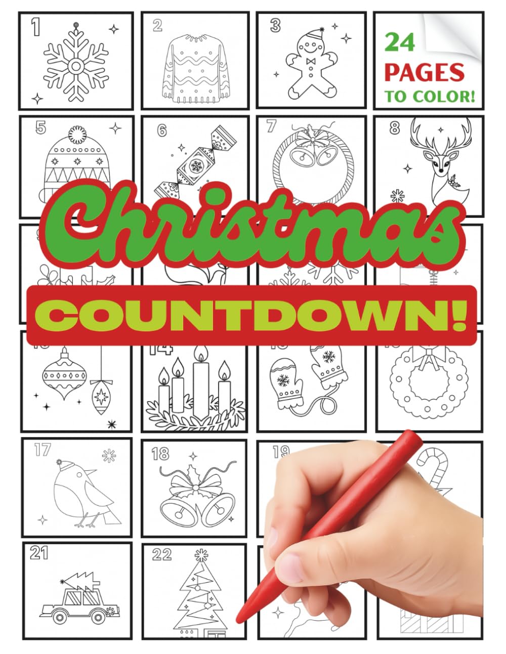 Christmas Countdown!: Christmas Advent Calendar Coloring Book