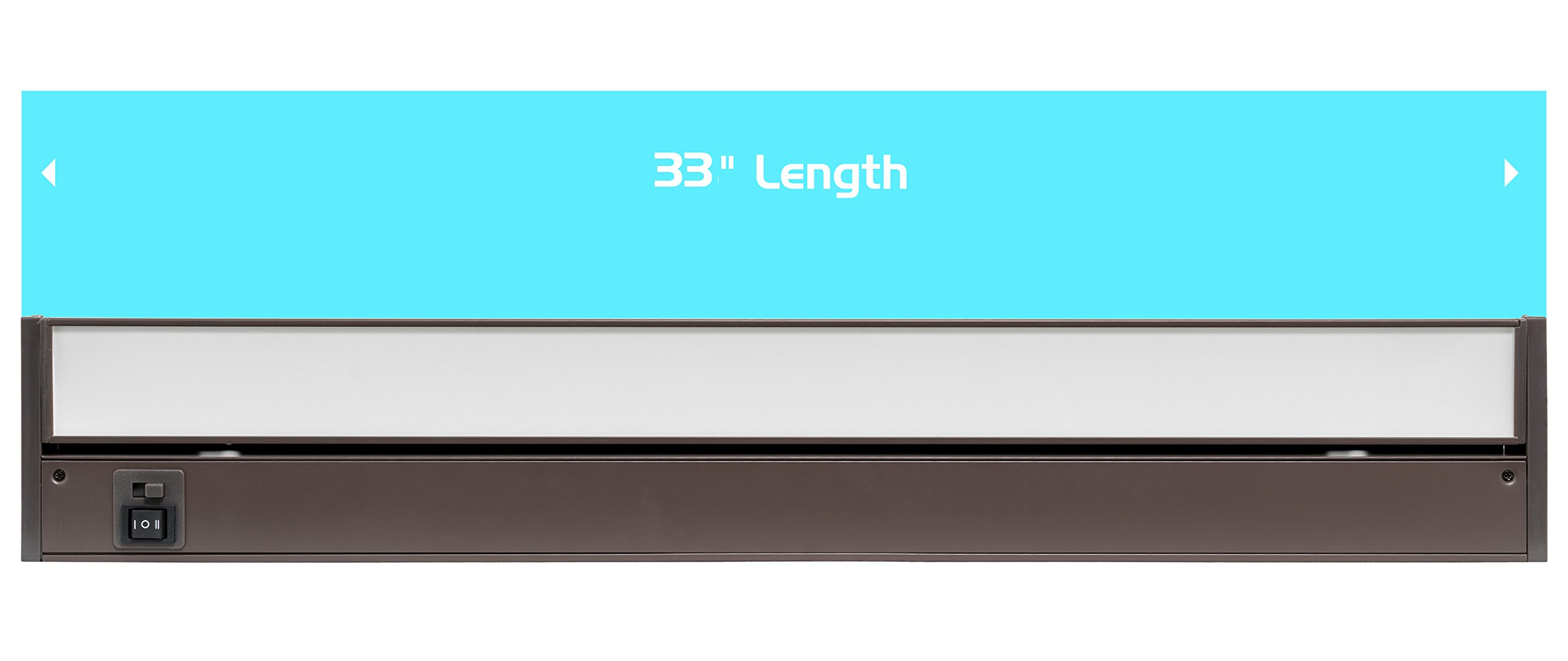 Westgate Under Cabinet Lighting - Linkable Adjustable Angle & Color Temperature Undercabinet Lights - Includes Built-in LED Driver 120V Plug/Hardwire Option (33