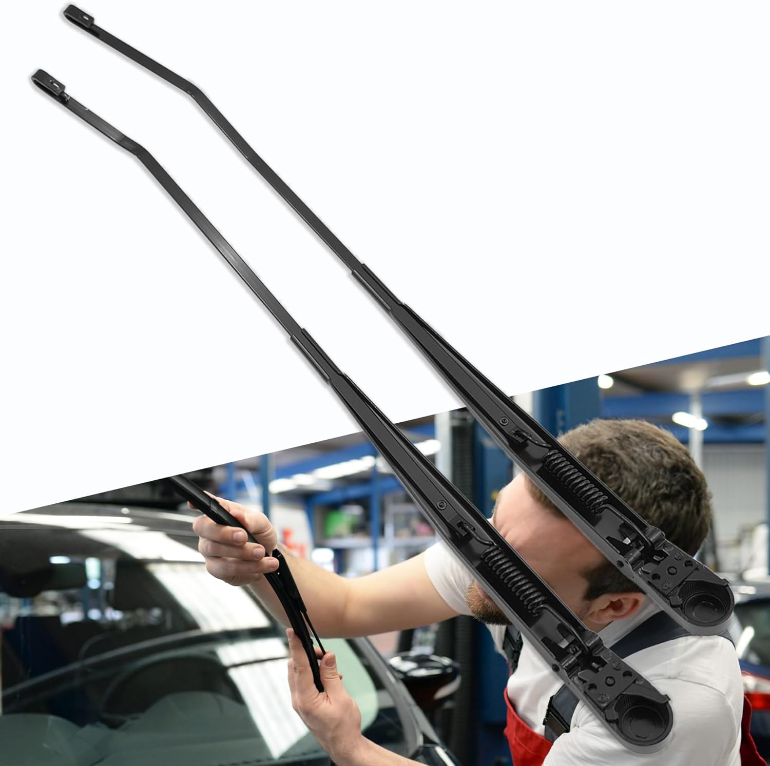 42896 42897 1 Pair Front Windshield Wiper Arm Compatible with Dodge 2005-2008 Ram 1500 2005-2009 Ram 2500 2005-2010 Ram 3500 2008-2010 Ram 4500 5500 Replace OE 55077132AC 55077133AC