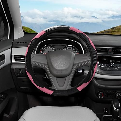Miniatura 6 de Bling - Funda de cuero suave para volante, 15 pulgadas, protector elástico para volante de automóvil con diamantes de imitación coloridos, protector