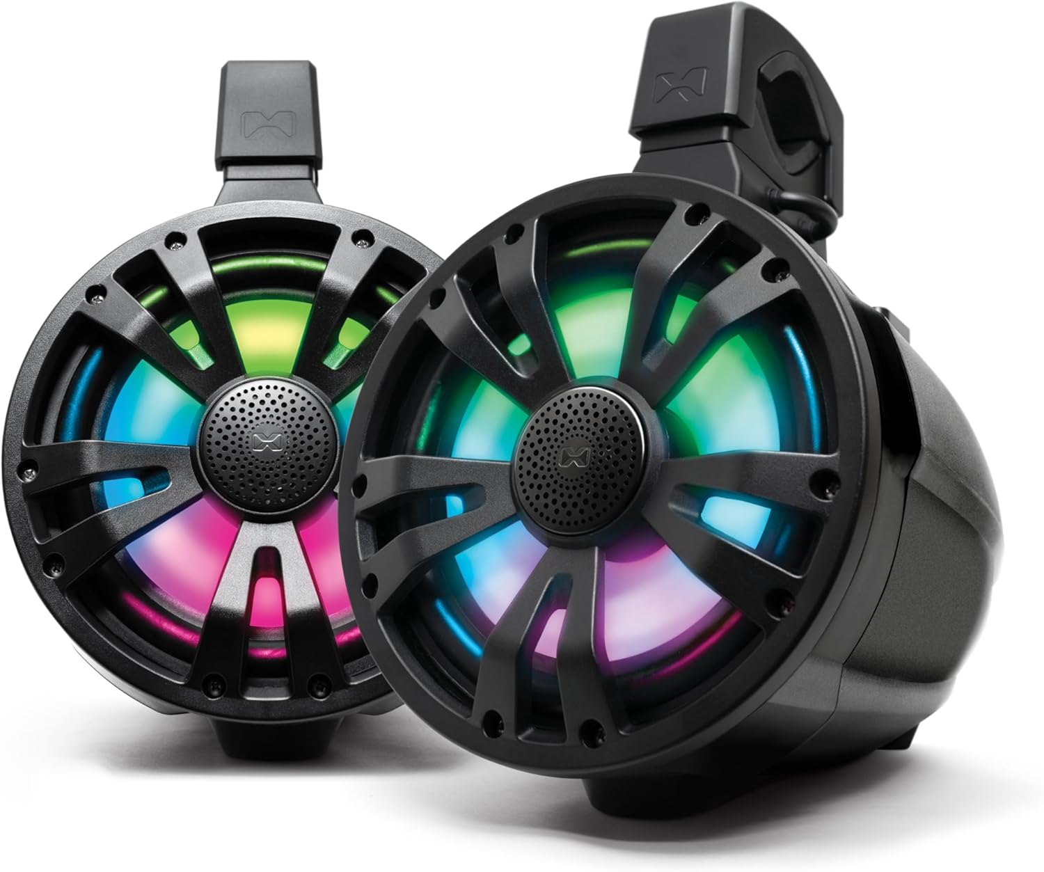 SoundExtreme T8 ExtremeTower Powersports Marine Waterproof Sealed 8-inch 2-Way Wired Passive Speakers 2-pc Set – Black