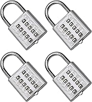 Vista 6 de 2 candados de combinación de 10 dígitos para casillero de gimnasio, estuche, cajón, caja de herramientas (azul)