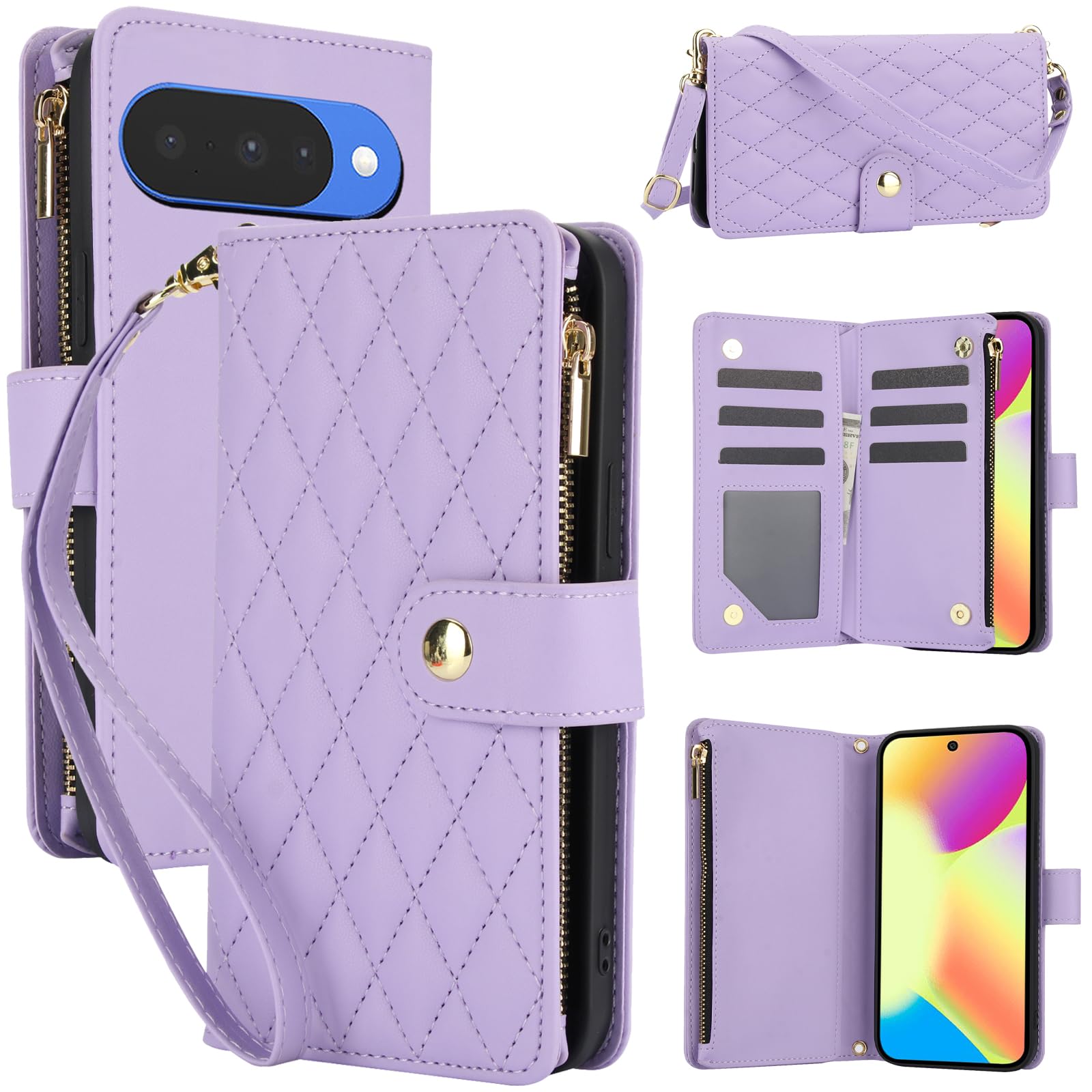 Housse en cuir synthétique durable pour Google Pixel 9 Pro style chic - 8