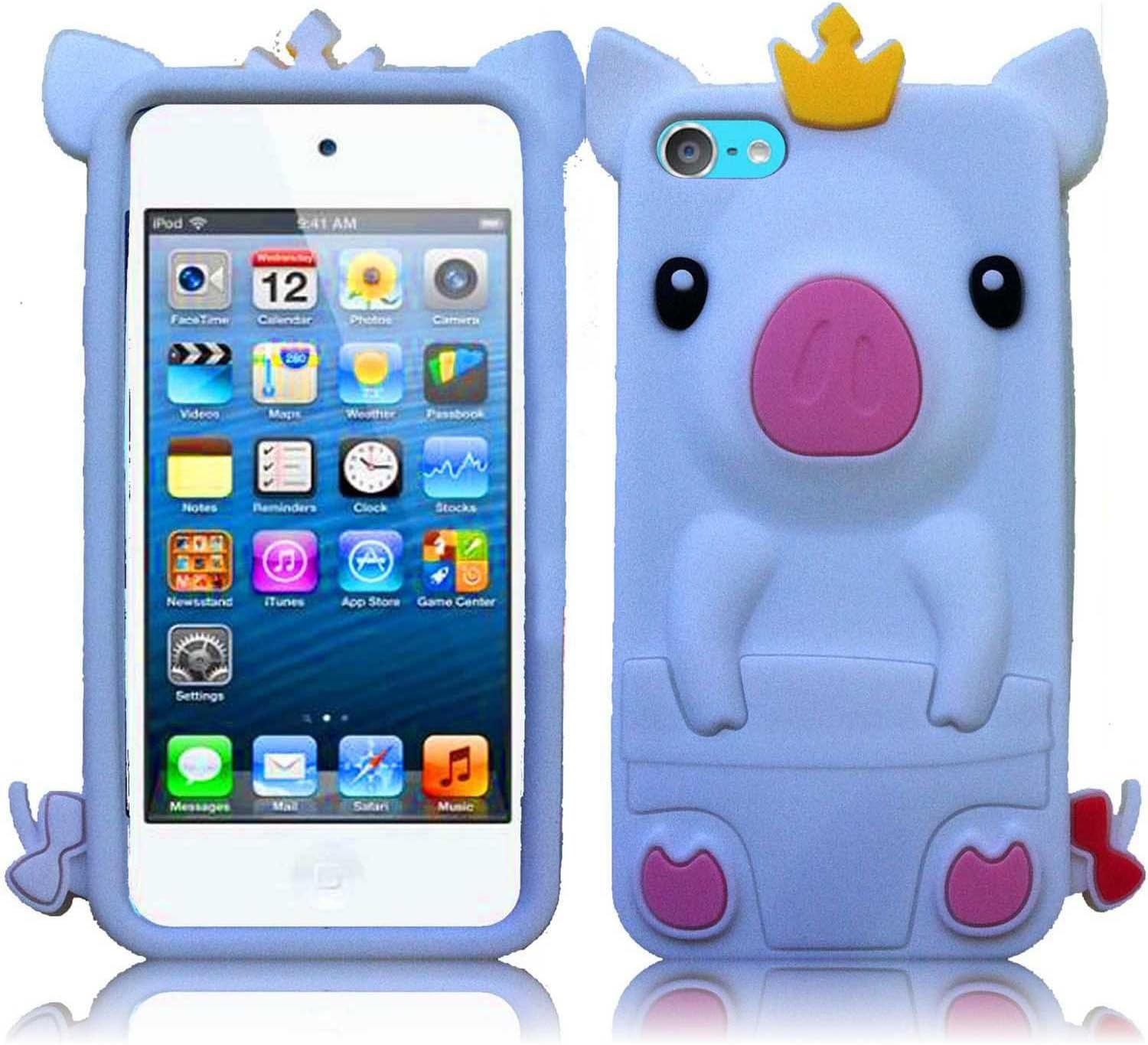For Apple Ipod Touch 5 5th Generation Cute Pig Silicone Jelly Skin Cover Case White Accessory