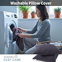 Vista 6 de MOON LENCE Paquete de 2 almohadas de campamento comprimibles con funda lavable y bolsa de transporte, almohada rellena de felpa para senderismo