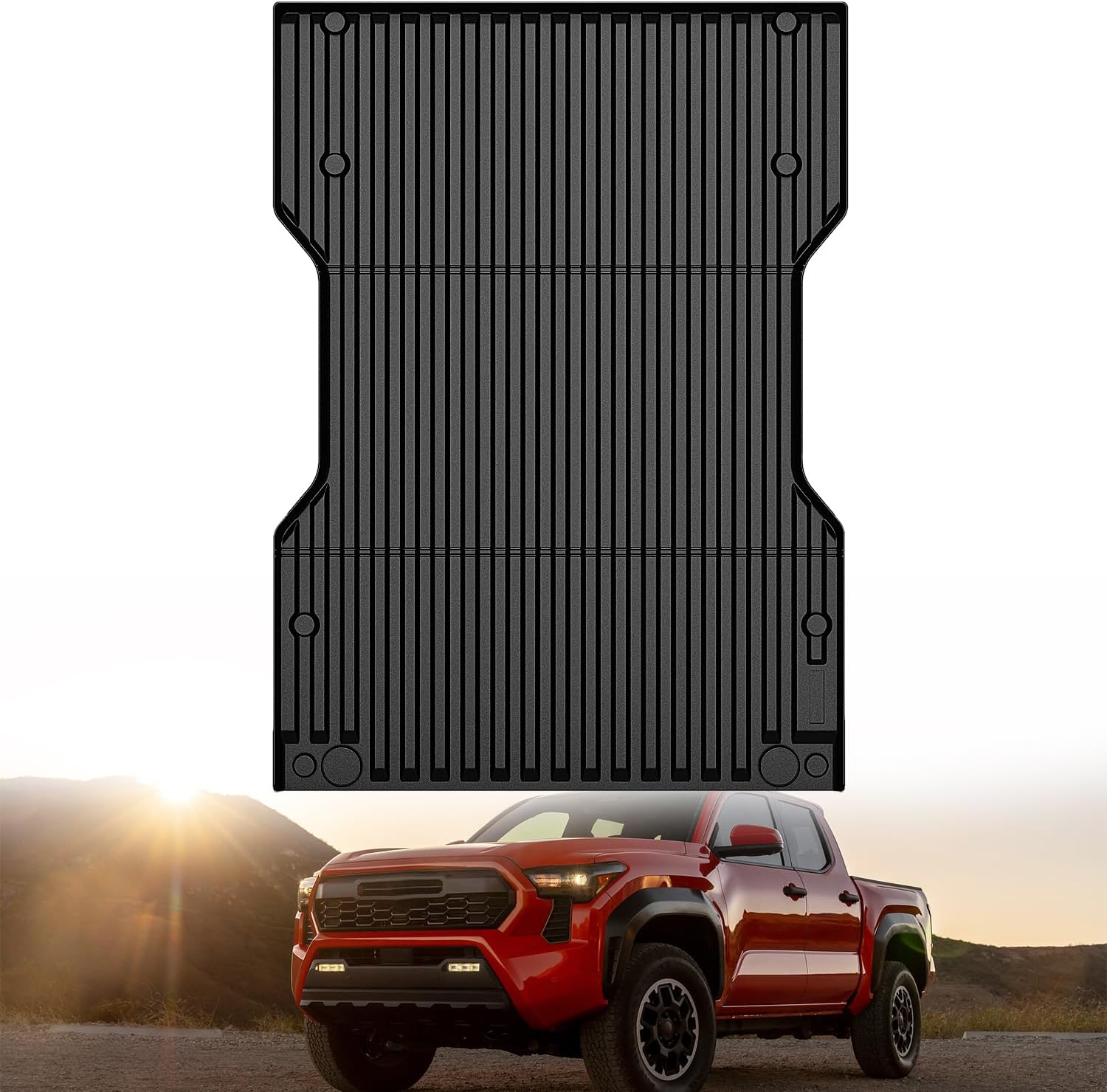 Nilight Truck Bed Mat 6 FT for 2024 2025 2026 Toyota Tacoma, TPE Heavy-Duty Pick-up Bed Liner for Toyota Tacoma Accessories, Anti-Slip Texture, All Weather Protection
