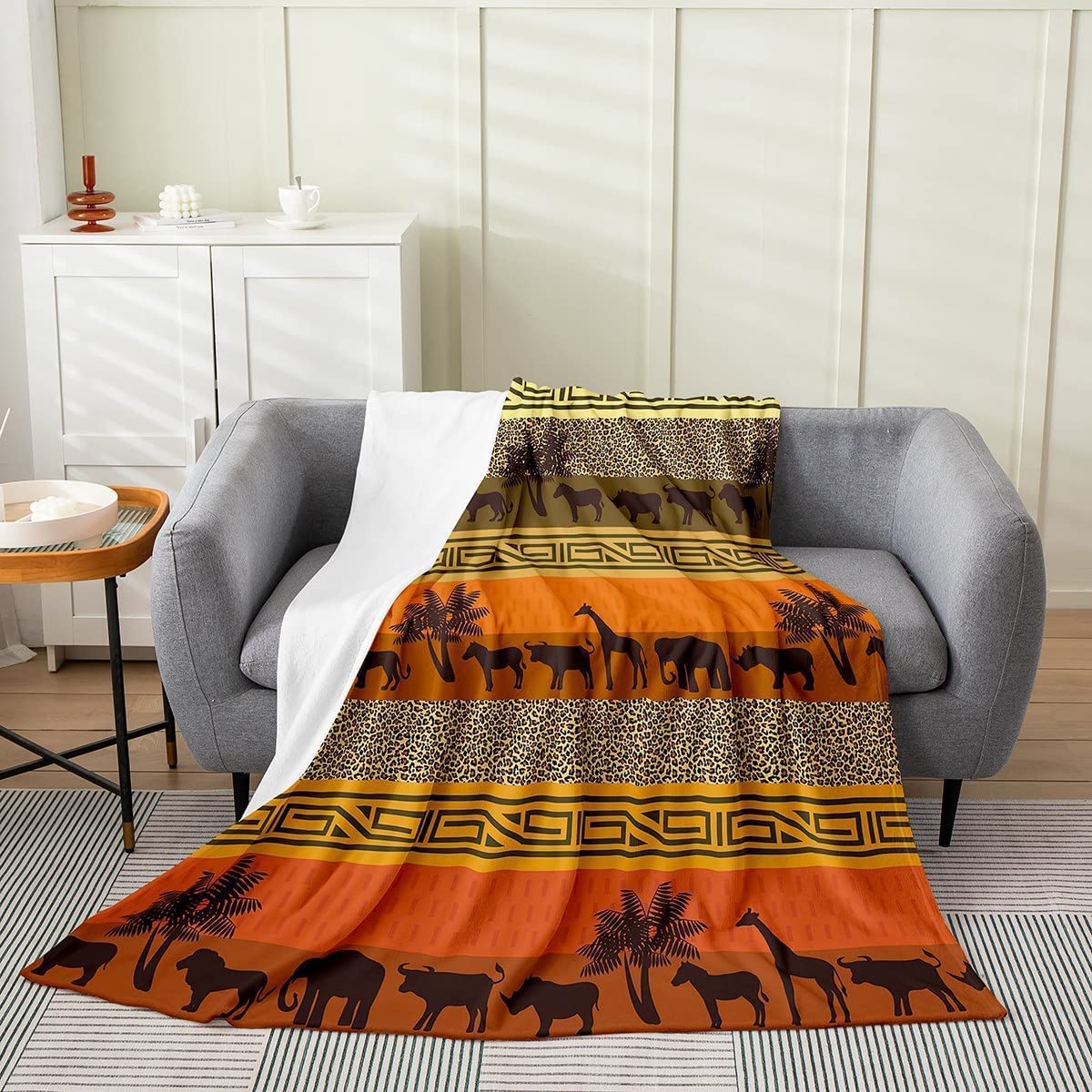 Afrika Tier Kuscheldecke Flauschig Decke 220x240cm, 3D Afrika Tier Fleecedecke Weich Sofadecke Warm Bettdecke Decken Wohndecke Tagesdecke Sofaüberwurf Schlafdecke Couchdecke Bettüberwurf,A875