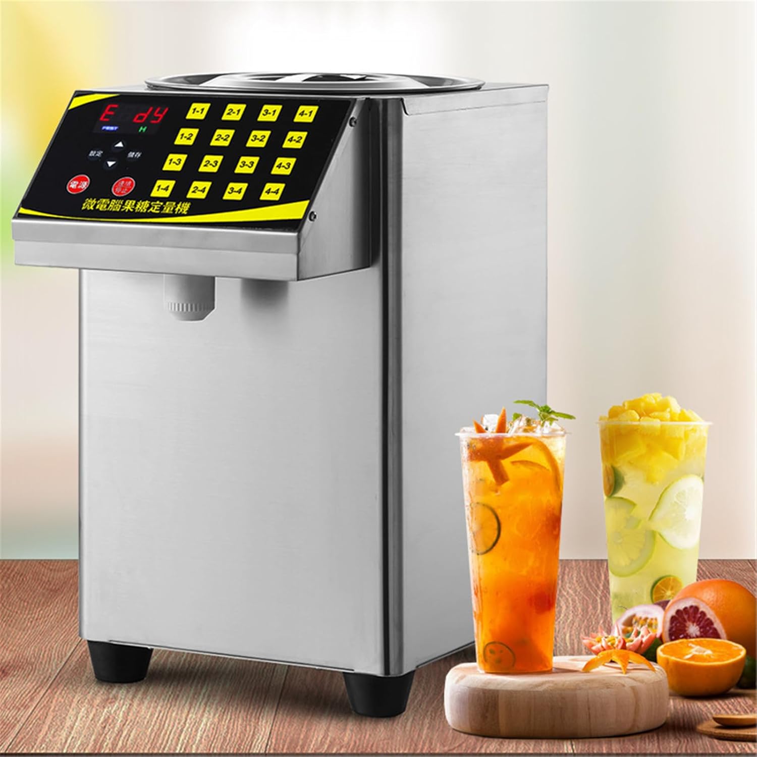 8.5L 自動フルクトースディスペンサー、業務用シロップディスペンサーフルクトース定量機、電動バブルティー機器