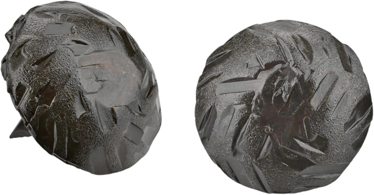 25 Pack 1.25" Large Round Head Clavos Decorative Nails – Black – Handmade Rustic Round Fasteners for Farmhouse Shutter, Faux Wood Beams, Barn Door, Shutters, and Gates – Ornamental Wood Accent