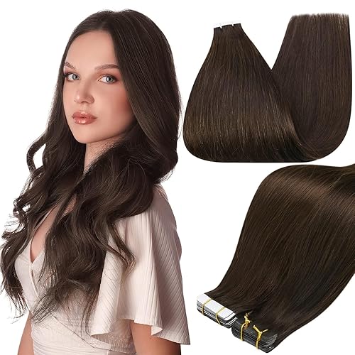 Full Shine Tape in Human Hair Extensions 14Inch Seamless Skin