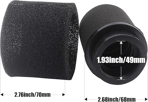 Miniatura 3 de 2 unidades universales de 1.890 in 1.929 in 1.969 in negro doble espuma filtro de rendimiento para 50cc - 90cc 110cc 125cc ATV Quad Scooter Go Kart