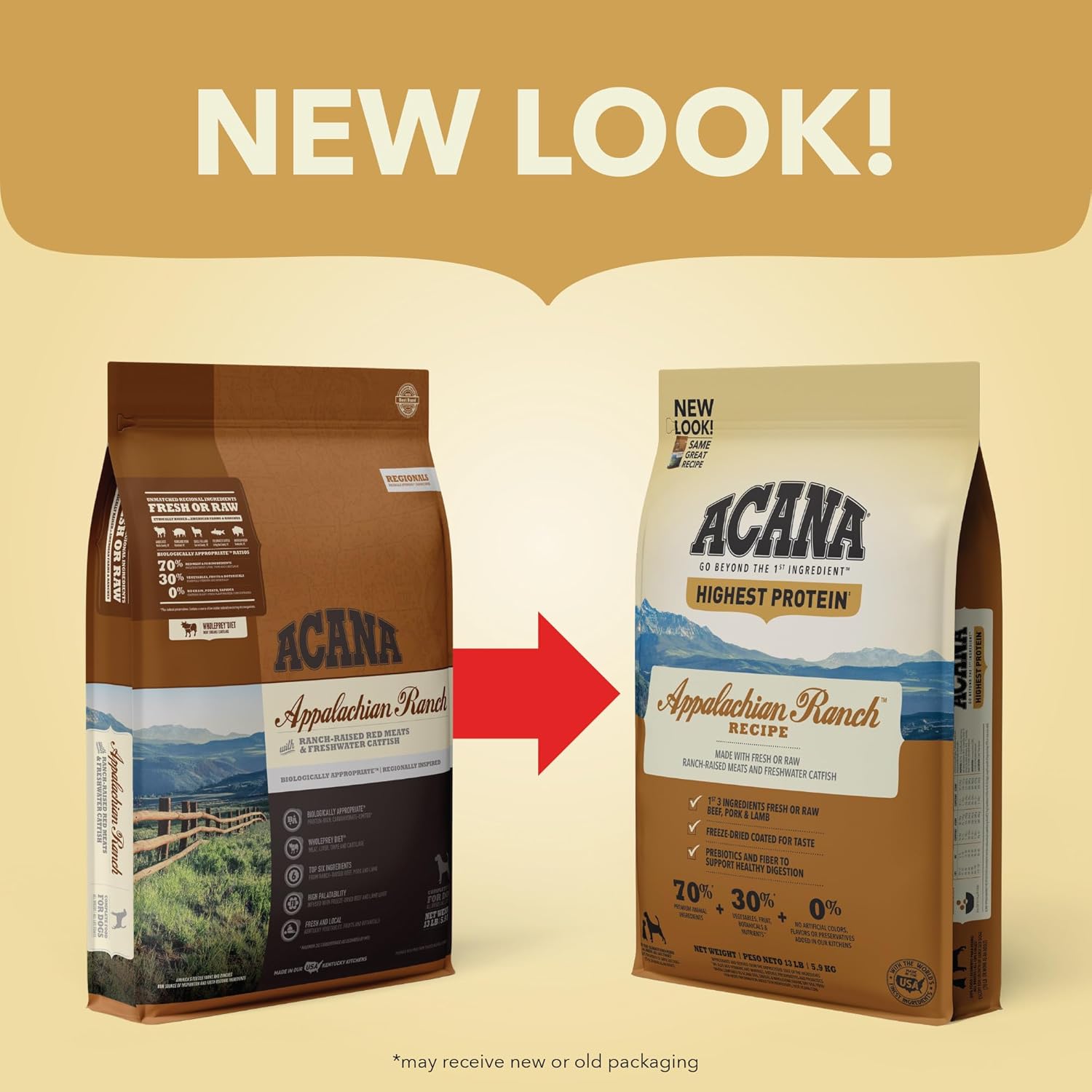 ACANA Highest Protein Grain Free Dry Dog Food Appalachian Ranch Recipe 25lb Bag - Image 8