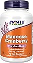 NOW Foods Supplements, Mannose Cranberry, Dual Action Formula*, Clinically Evaluated, Urinary Tract Health*, 90 Veg Capsules