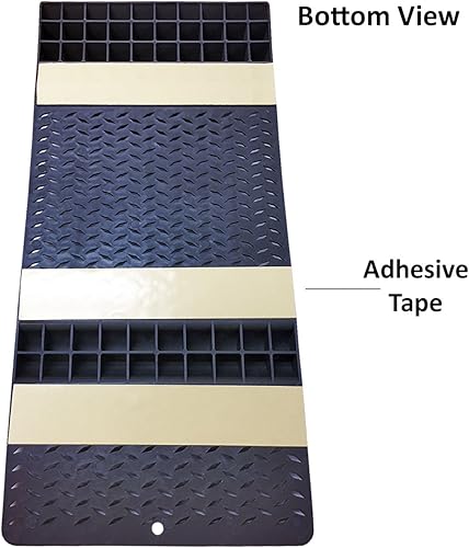 Miniatura 2 de Tapetes de plástico antideslizantes de guía para estacionar vehículos en garaje , Paquete de 2, Gris