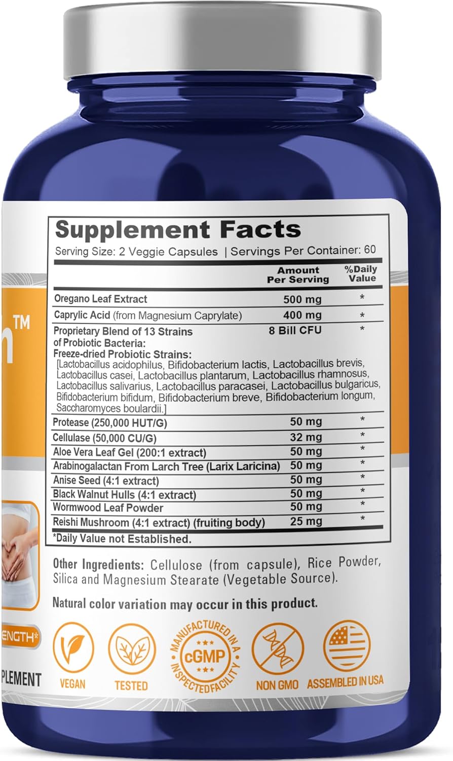 NusaPure CandiHealth Complex (Non-GMO, Vegan) 120 Veggie Capsules