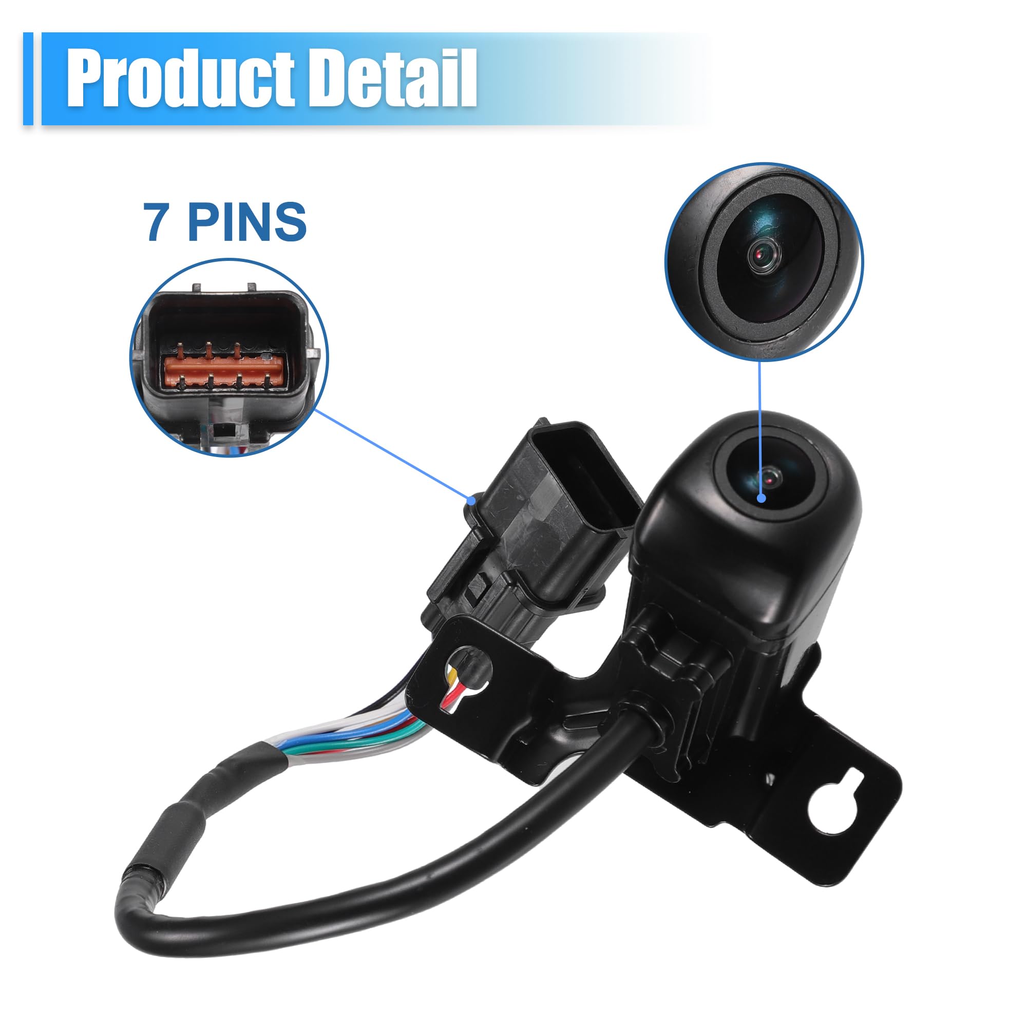 A ABSOPRO Telecamera Posteriore per Hyundai Santa Fe 17-18 1Pc