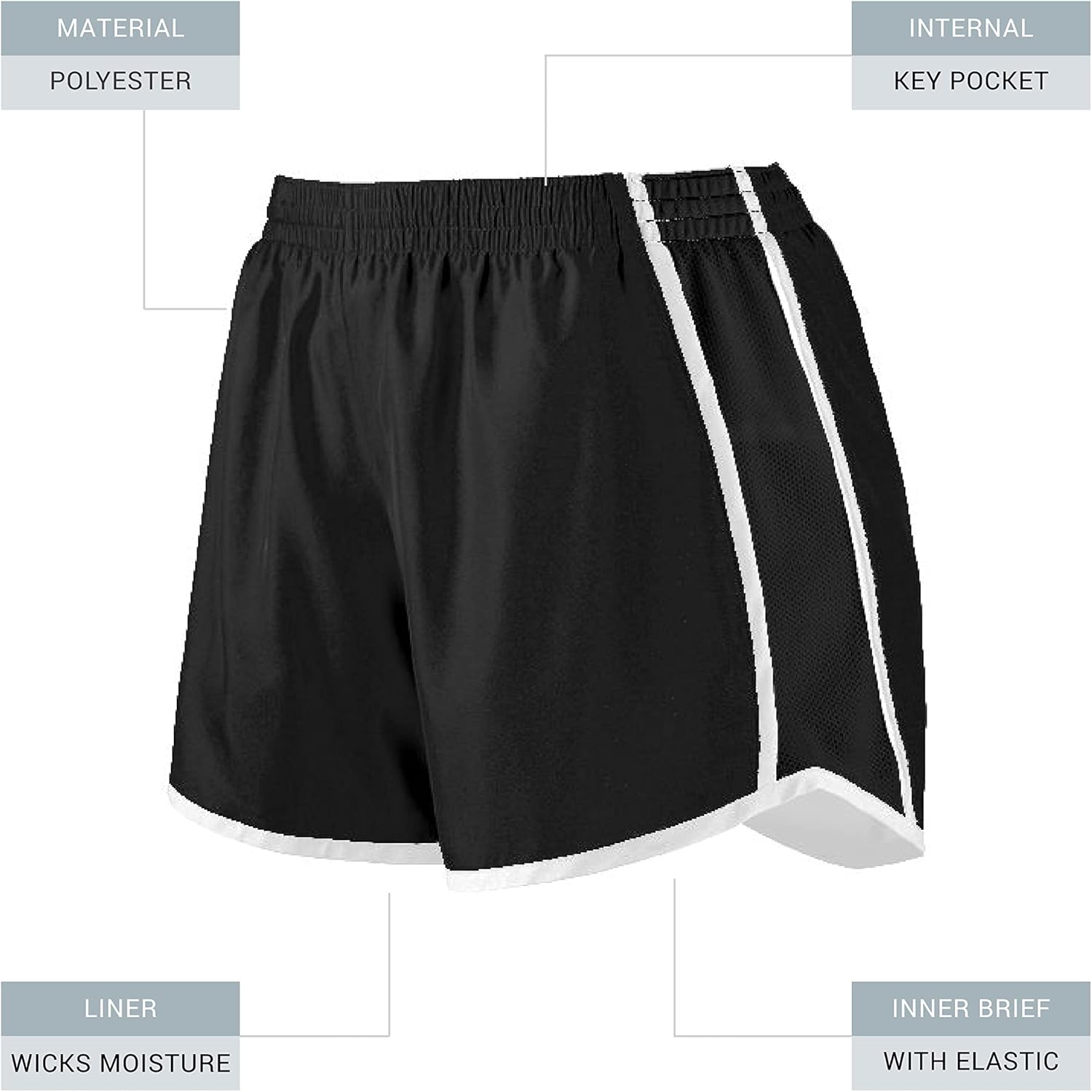 Augusta Sportswear Womens Augusta Girls Pulse Team Short - Image 4