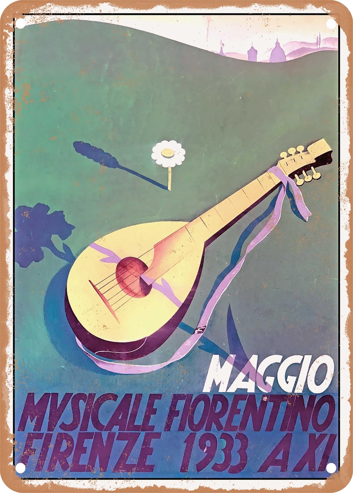 Miaomansenstore Metal Sign - 1933 Maggio Musicale Friorentino Florence Vintage Ad Home Decor