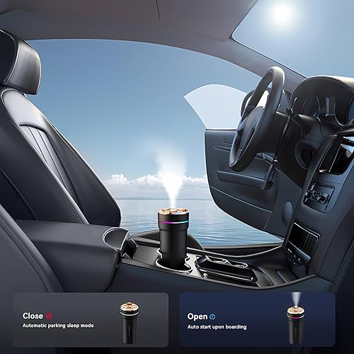 Miniatura 5 de Humidificador de cielo estrellado, difusor portátil para automóvil pequeño con luces láser de cielo estrellado, 10.1 fl oz, alimentado por USB,