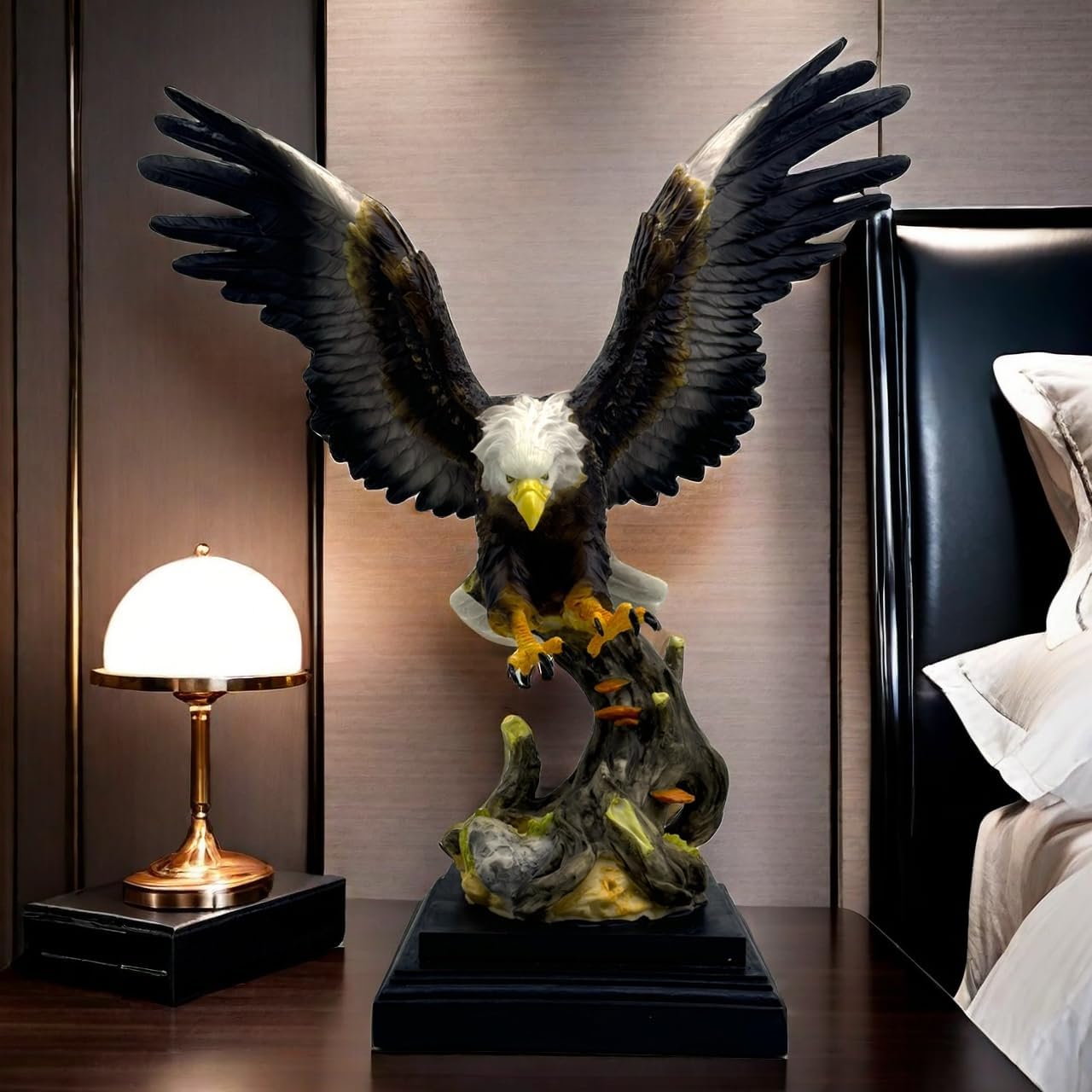 17 Inch Large Eagle Statue Resin Sculpture Frgurine Gift for Home Decor Office Living Room Desktop Display Decorative Decoration