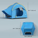 Outsunny SUV Tent, 2000mm Waterproof Car Tent with 3 Doors and Mesh Window, for 5-6 Person Camping Outdoor Travel