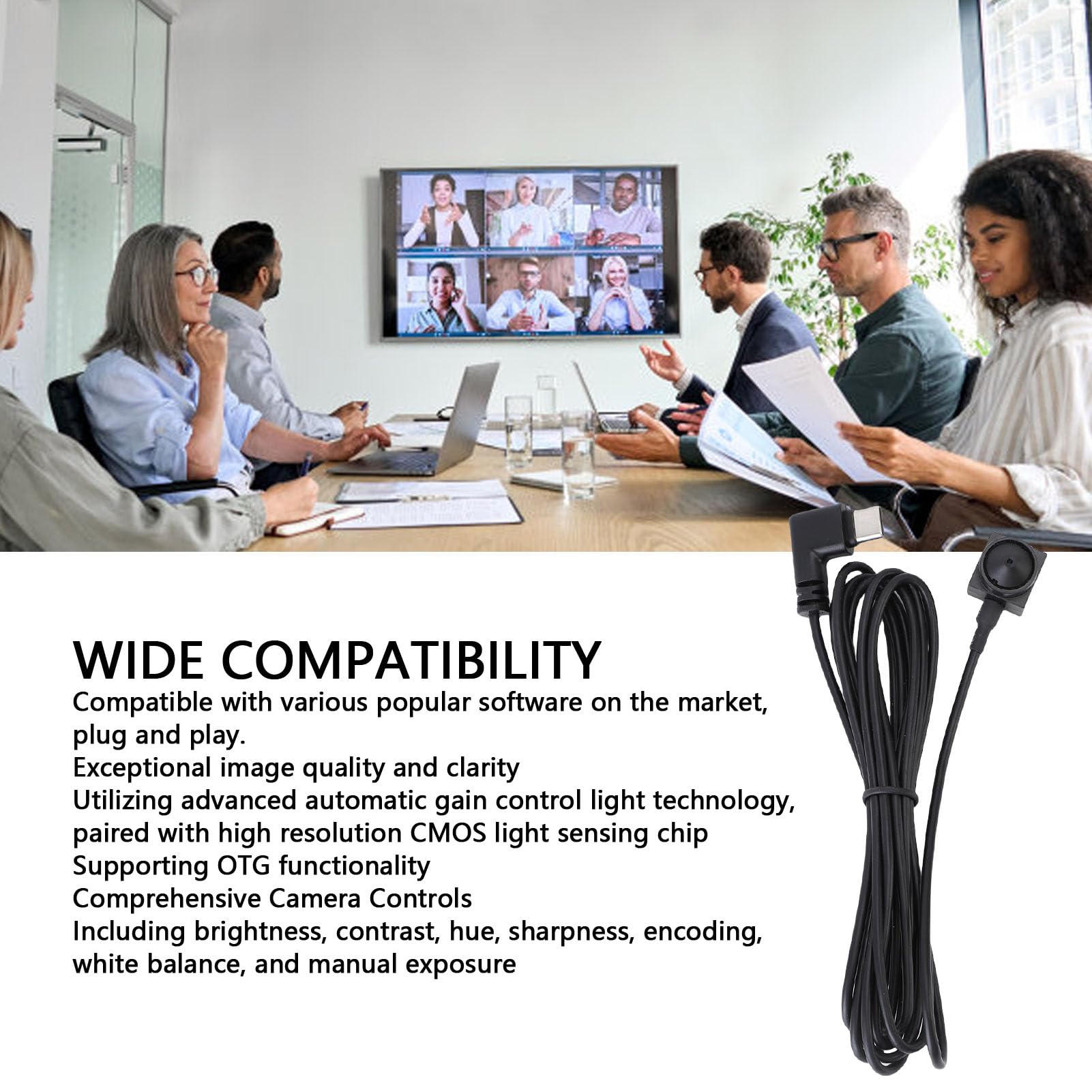Amazon.co.jp: USB Web Camera, 8MP 1/4-Inch CMOS Sensor with 67