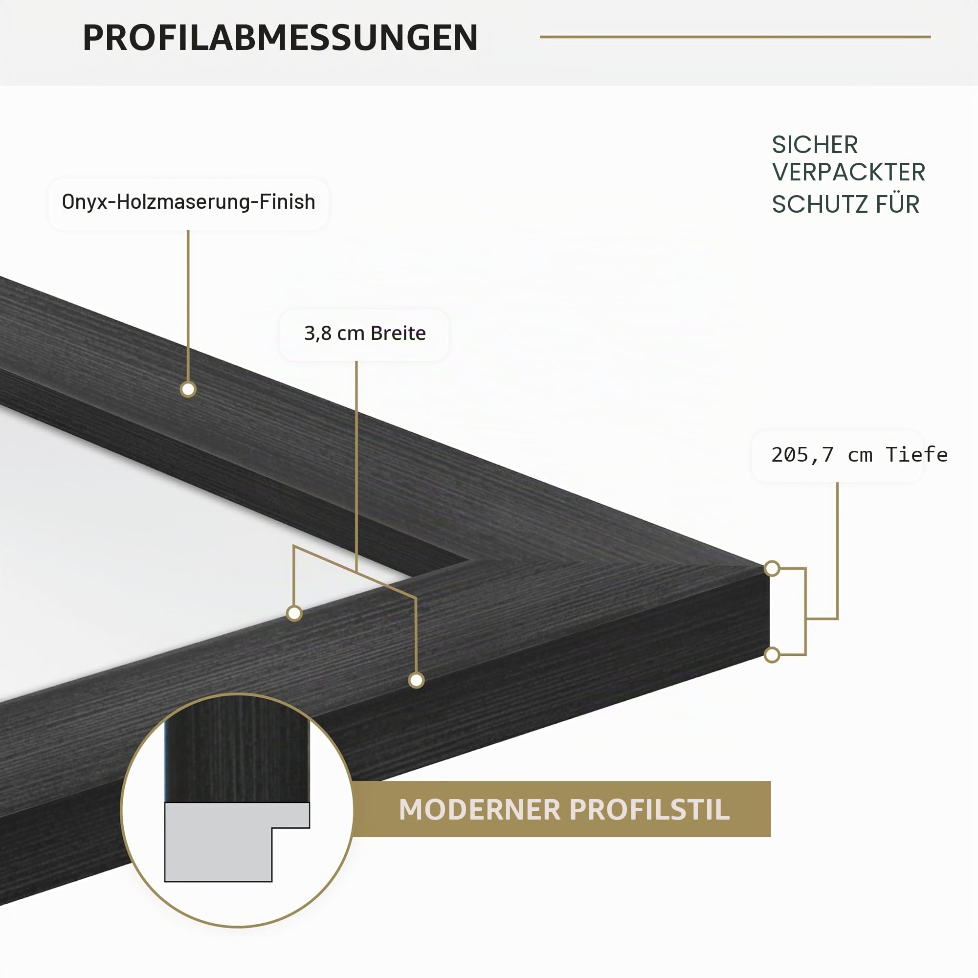 MCS Museum Posterrahmen, 61 x 91,5 cm, Onyx, 24 x 36 in