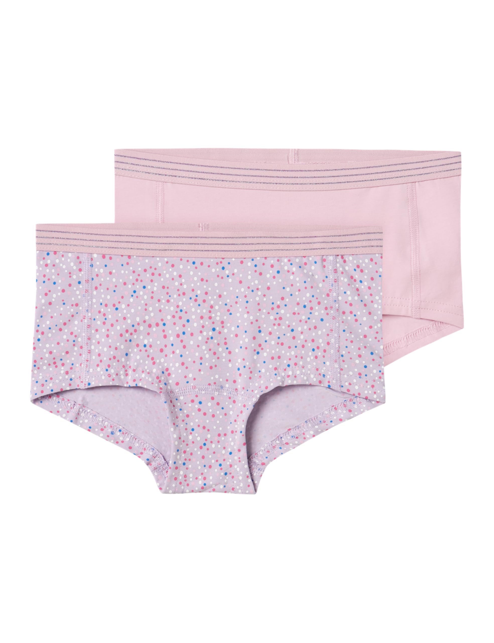 Name IT Mädchen Nkfhipster 2p Pastel Lilac Dot Noos Boxershorts (2er Pack)