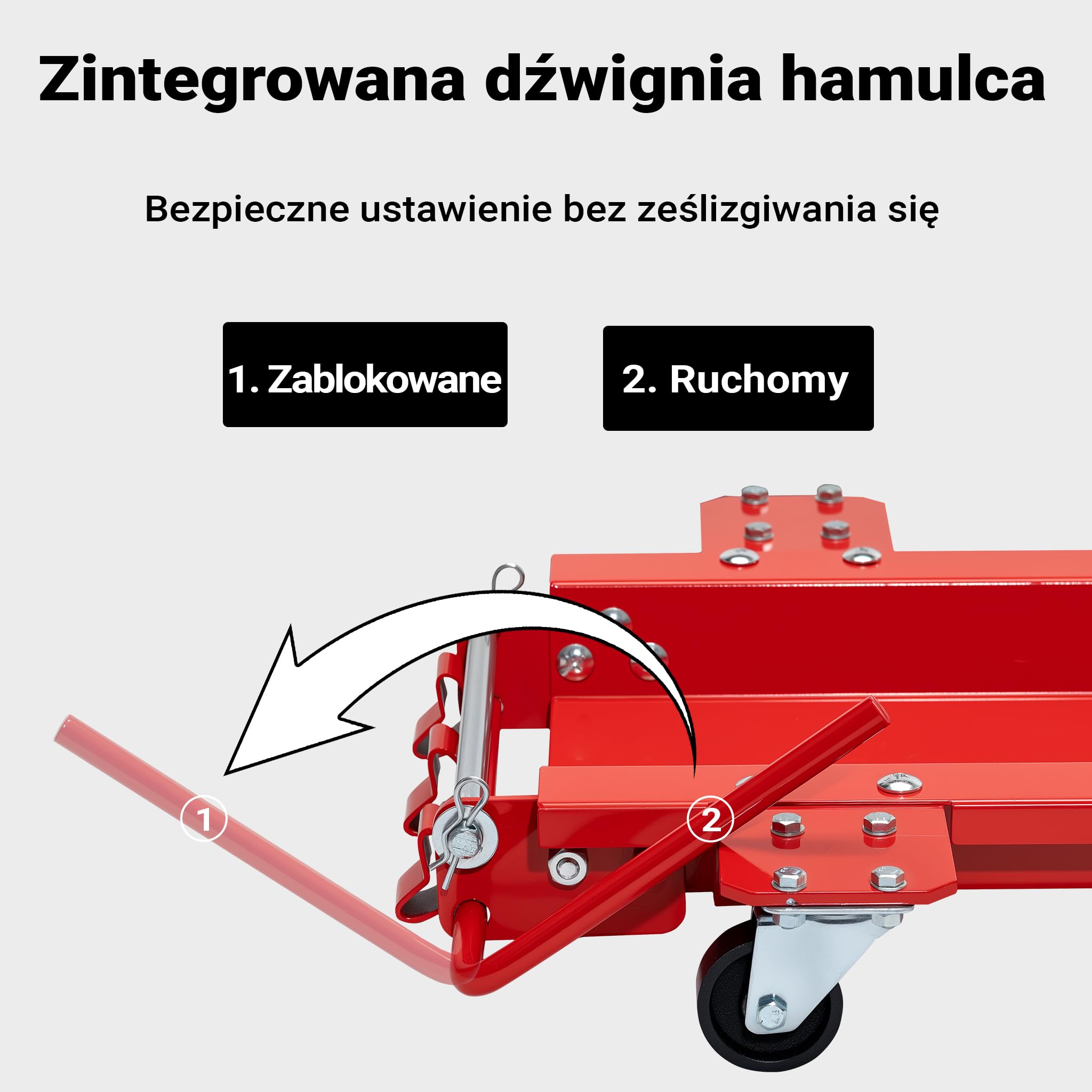 Szyna manewrowa dla motocykli o masie do 570 kg Pomoc przy manewrowaniu Podnośnik manewrowy Płyta manewrowa