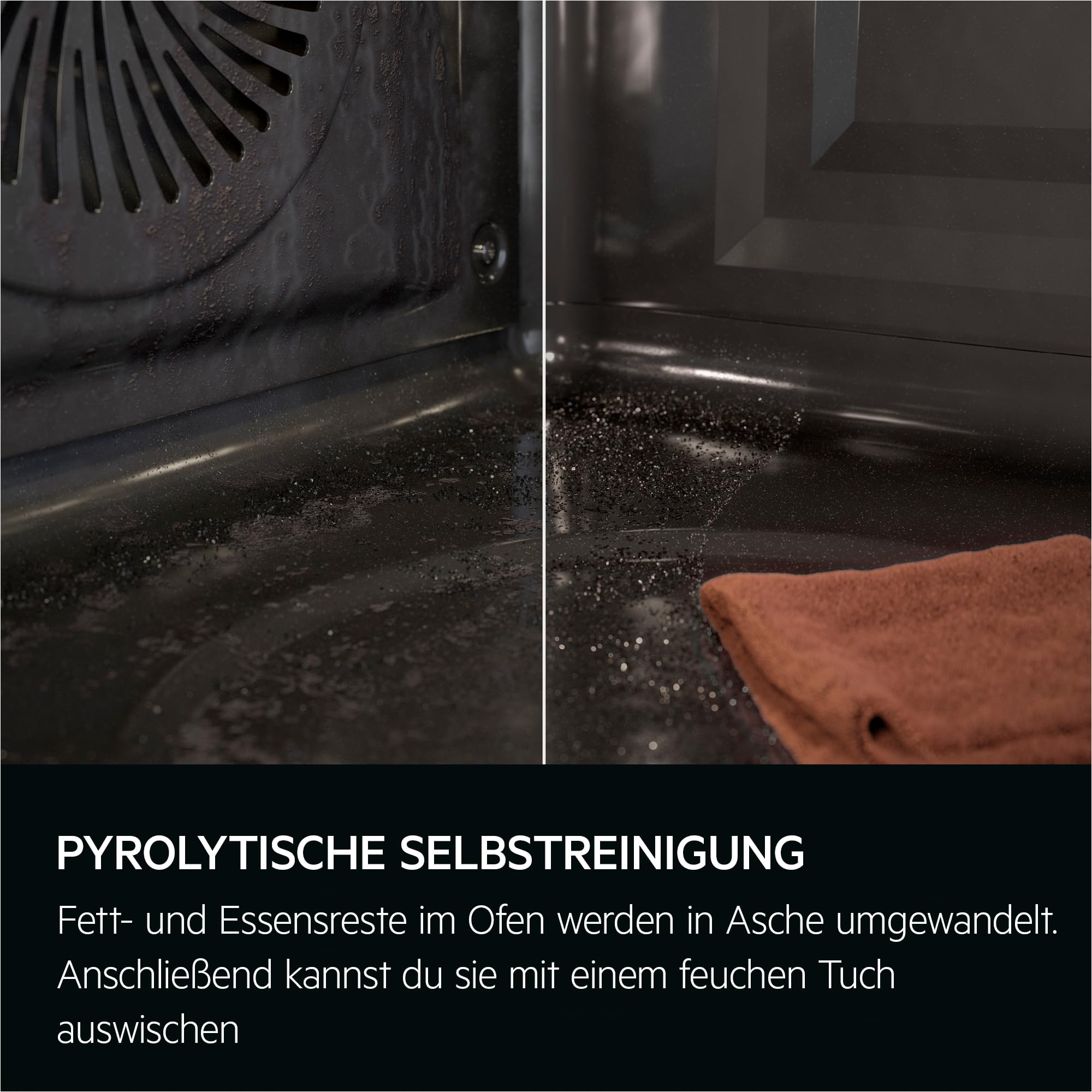 AEG TR6PB50WSB Einbaubackofen Serie 6 LED-Touchdisplay Pyrolyse Selbstreinigung 25% Dampfunterstützung Kerntemperatursensor