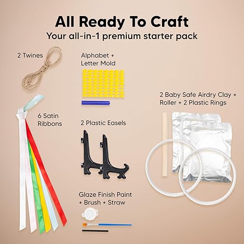 Miniatura 47 de Kit de recuerdo para decoración de huellas de bebé con diseño de huellas de bebé para recién nacido, kit de arte de memoria para bebé, regalos