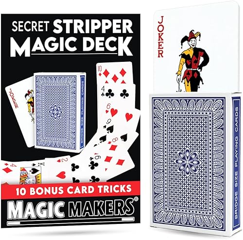 Truco de mazo mágico de stripper secreto con 10 trucos de tarjeta de bonificación