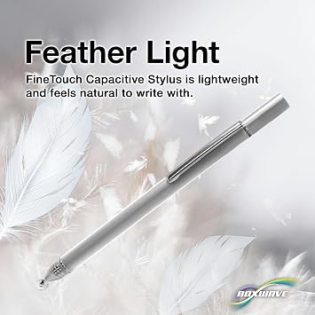 BoxWave Stylus Pen Compatible with Nintendo Switch 2 - FineTouch Capacitive Stylus, Super Precise Stylus Pen - Metallic Silver