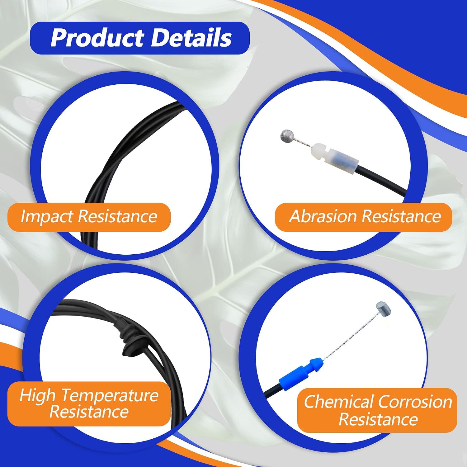 Hood Lock Release Cable Fit for Lexus RX330 RX350 RX400h 2004-2009 Replace 5363048030 53630-48030