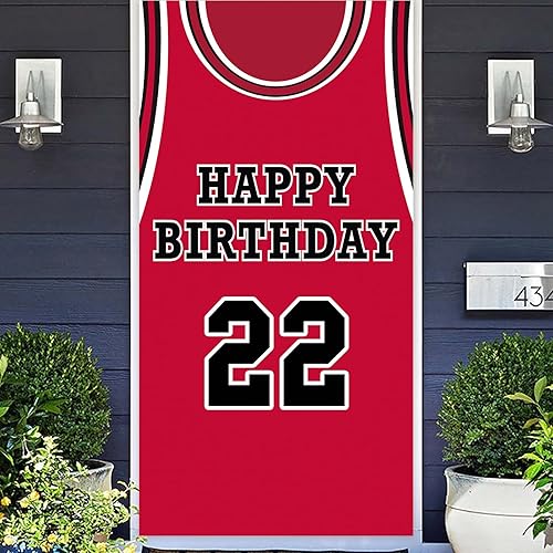 Miniatura 7 de Cartel de feliz cumpleaños 11, fondo rojo de baloncesto estrella jugador de deportes decoración para hombre niño 11 cumpleaños suministros fiesta