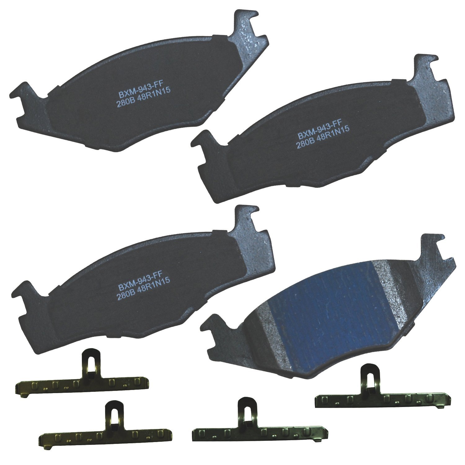Bendix Premium SBM280B Semi-Metallic Front Brake Pads for Volkswagen Cabriolet 1990-1985, Golf 1992-1985, Jetta 1986-1985, Quantum 1988-1985